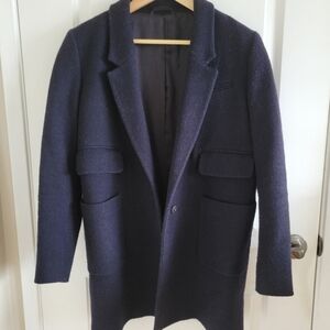Mauro Grifoni Navy Blue Coat Size 40